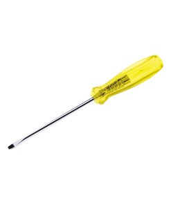 Destornillador con mango ámbar, punta plana barra redonda 3/8" x 8" Urrea 9608