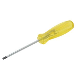 Destornillador con mango ámbar, punta cabinet barra redonda 3/16" x 3" Urrea 9631