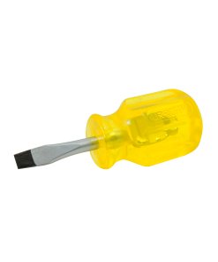 Destornillador con mango ámbar, punta plana tipo trompo barra redonda 1/4" x 1-1/2" Urrea 9652