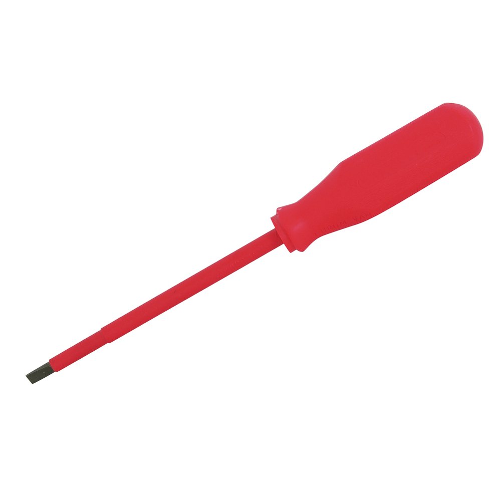Destornillador rojo 1000 V, punta plana 7/32" x 5" Urrea 9715