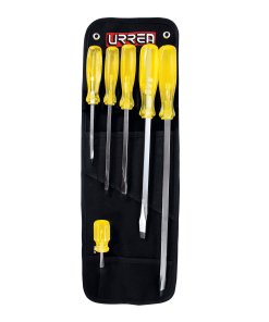 Juego de destornilladores con mango ámbar combinados, 6 piezas Urrea 9800A