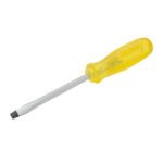 Destornillador con mango ámbar, punta plana barra cuadrada 1/4" x 4" Urrea 9804