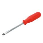 Destornillador con mango rojo, punta plana barra cuadrada 5/16" x 6" Urrea 9806R