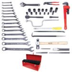 Juego industrial para mantenimiento de ferrocarril en pulgadas, 43 piezas con caja D7 Urrea 98141