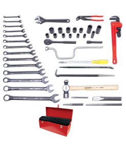 Juego industrial para mantenimiento de ferrocarril en pulgadas, 43 piezas con caja D7 Urrea 98141