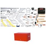 Juego maestro automotriz métrico, 143 piezas con gabinete 9992 Urrea 9906M