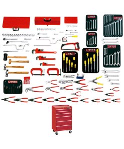 Juego intermedio industrial combinado 163 piezas, con gabinete EX27M6 Urrea 99731B