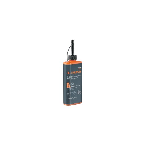 Aceite multiusos, 90ml (3oz), versátil y práctico para herramientas de uso frecuente, Truper clave 16712