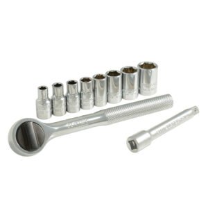 Juego de dados y accesorios cuadro de 1/4" en pulgadas, 10 piezas Surtek A03S