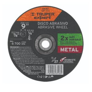Disco Tipo 27 de 9' x 6.4 mm desbaste de metal, EXPERT