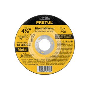 Disco Tipo 27 de 4-1/2' x 6.2 mm desbaste de metal, PRETUL