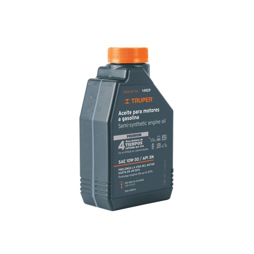 Aceite semi-sintético, 4 tiempos, 1000ml (34 oz), alta calidad para motores de 4 tiempos, Truper clave 14929