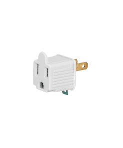 Adaptador Volteck 3 a 2 blanco a granel - Tecnología de conversión segura para conectores modernos que permite utilizar dispositivos nuevos en tomas antiguas (Clave 46255)