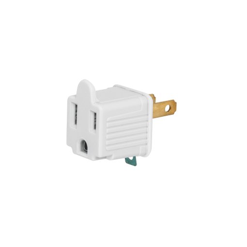 Adaptador Volteck 3 a 2 blanco a granel - Tecnología de conversión segura para conectores modernos que permite utilizar dispositivos nuevos en tomas antiguas (Clave 46255)