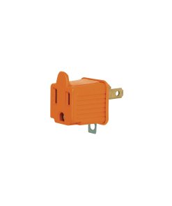 Adaptador Volteck 3 a 2 naranja a granel - Tecnología de alta visibilidad para conexiones temporales que facilita identificación inmediata en entornos de trabajo (Clave 46256)