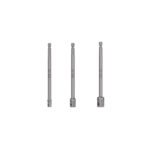 Juego de 3 adaptadores largos para dados de 1/4, 3/8 y 1/2'
