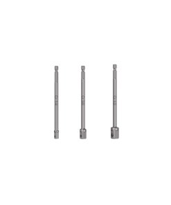 Juego de Adaptadores Truper 3 Piezas Largos - Tecnología de Extensión para Dados de 1/4, 3/8 y 1/2" que Alcanza Puntos de Difícil Acceso (Clave 19599)