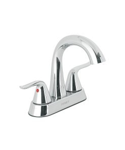 Mezcladora Lavabo 4', Cromo, Cuello Alto, Palanca, ideal para instalaciones de lavabo, clave 44889 - FOSET AERO