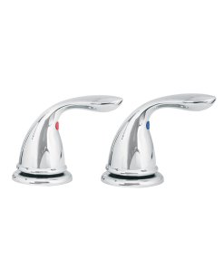 Juego de Manerales de Palanca para Taladros Separados, Lavabo, Cromo, Resistente y Duradero, Ideal para Mezcladoras de Lavabo, Clave 45237, Foset Aero