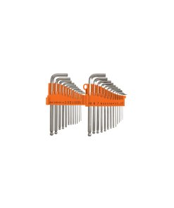 Juego Truper 25 Llaves Allen Largas Mixtas Punta Bola con Organizador - Tecnología de Compatibilidad Total para Entornos de Trabajo Globales que Unifica Sistemas Métricos y Estándar con Acceso Angular Mejorado (Clave 15572)