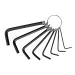 Juego de 8 llaves hexagonales mm, tipo llavero, PRETUL