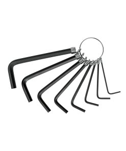 Juego de 8 llaves allen mm tipo llavero, punta hex, versátil y fácil de usar para trabajos pequeños, PRETUL clave 21851