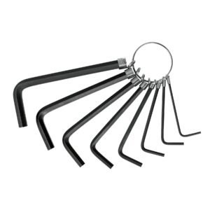 Juego de 8 llaves hexagonales mm, tipo llavero, PRETUL