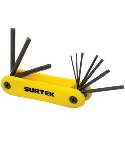 Juego de llaves hexagonales métricas tipo navaja, 10 piezas Surtek ALLFNP10M