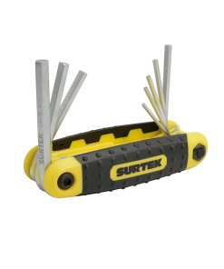 Juego de llaves hexagonales en pulgadas tipo navaja, 8 piezas Surtek ALLFNX8