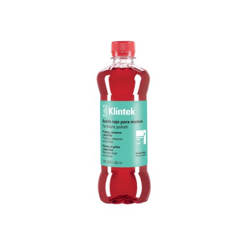 Aceite Rojo para Muebles, 480 ml, Alta Durabilidad para Conexiones de Protección, Clave 57071, KLINTEK