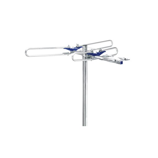 Antena aérea Volteck para TV HD 4 elementos - Tecnología de captación equilibrada para entornos urbanos que elimina interferencias comunes en áreas de alta densidad (Clave 48470)