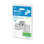 Llave angular 1/2', 1/4 de vuelta, roscable, blíster, FOSET