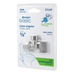 Llave angular 1/2', 1/4 de vuelta, roscable, blíster, BASIC