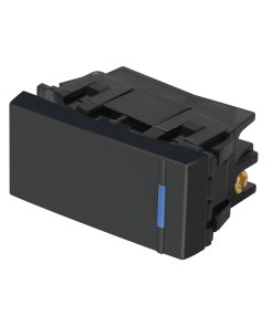 Interruptor sencillo Volteck 1 módulo línea Española color negro - Tecnología de control ibérico para ambientes elegantes que integra diseño continental con acabado sofisticado y versátil (Clave 47985)