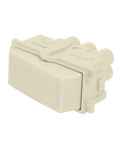 Interruptor sencillo Volteck línea Italiana color marfil - Tecnología de control continental para ambientes cálidos que fusiona estética tradicional con operación intuitiva y eficiente (Clave 48084)