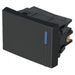 Interruptor Volteck Española 3 Vías 1.5 Módulos Negro - Diseño Discreto para Integración Perfecta en Diversos Ambientes (Clave 47989)
