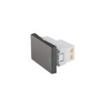 Interruptor 3 vías acero inox de 1.5 módulos, línea Lisboa