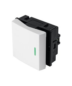 Interruptor sencillo Volteck de 1.5 módulos línea Toledo Basic - Tecnología de conmutación económica para proyectos residenciales que proporciona funcionalidad esencial con diseño práctico y accesible (Clave 29044)