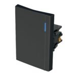 Interruptor de 3 vías, 3 módulos, línea Española, negro