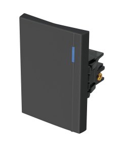 Interruptor sencillo Volteck 3 módulos línea Española color negro - Tecnología de conmutación triple para entornos exclusivos que combina máxima superficie operativa con elegancia ibérica (Clave 47987)