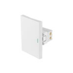 Interruptor sencillo blanco de 3 módulos, línea Lisboa