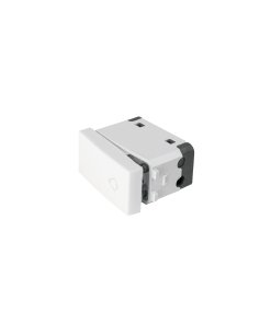 Interruptor para timbre Volteck línea Oslo color blanco - Tecnología de señalización escandinava para ambientes minimalistas que aporta simplicidad nórdica con máxima eficiencia funcional (Clave 48323)