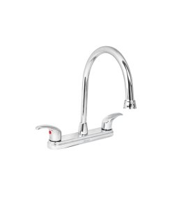 Mezcladora Fregadero 8', Cromo, Cuello Largo, Palanca, flexible y duradera para fregaderos, clave 49687 - FOSET AQUA