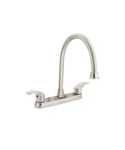 Mezcladora Fregadero 8', Negro, Cuello Largo, Palanca, moderno y confiable para fregaderos, clave 45625 - FOSET AQUA