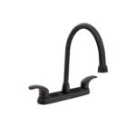 Mezcladora fregadero 8' satín, cuello largo, palanca, AQUA