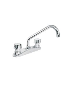 Mezcladora Fregadero 8', Cromo, Hexagonal, diseño funcional y elegante para fregadero, clave 44480 - FOSET AQUA