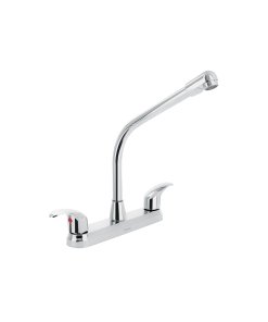 Mezcladora Fregadero 8', Cromo, Cuello Cobra, Palanca, durabilidad y estilo para fregaderos, clave 45627 - FOSET AQUA