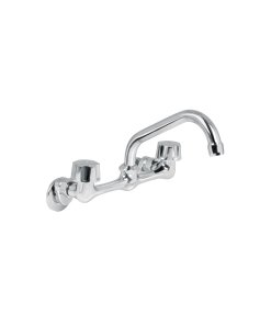 Mezcladora Fregadero 8', Cromo, Instalación a Pared, ideal para fregaderos empotrados, clave 49447 - FOSET AQUA