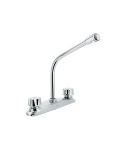 Mezcladora Fregadero 8', Cromo, Cuello Cobra, Hexagonal, elegante y eficiente para fregaderos, clave 45629 - FOSET AQUA