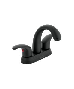 Mezcladora Lavabo 4', Negro, Nariz Curva, Palanca, moderno diseño para lavabo, clave 45357 - FOSET AQUA